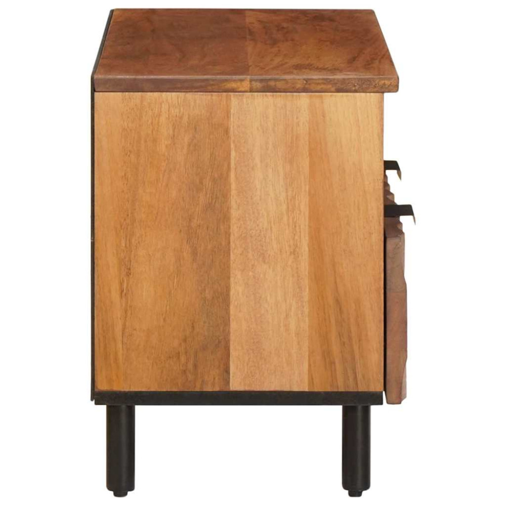Produktbild för TV-skåp Acacia Brun Finish 70 x 33 x 46 cm Massivt mangoträ
