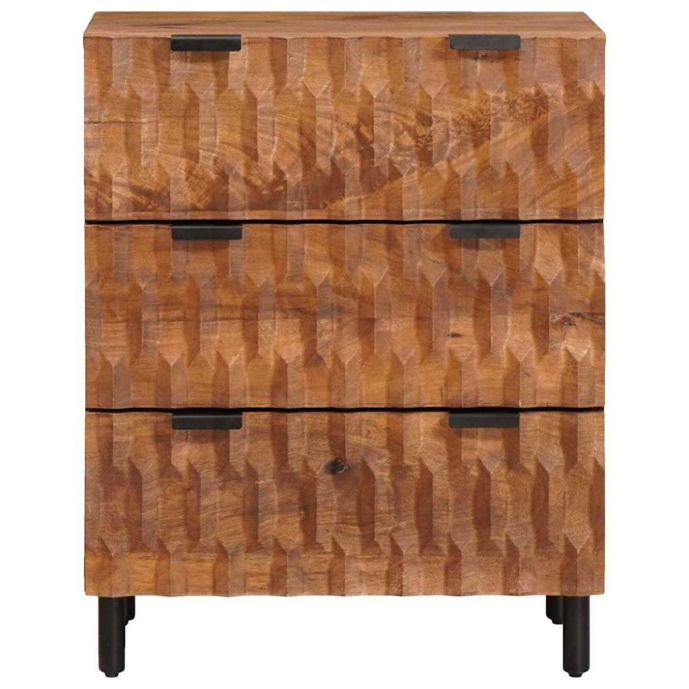 Produktbild för Sideboard Acacia Brun Finish 60 x 33 x 75 cm Massivt mangoträ