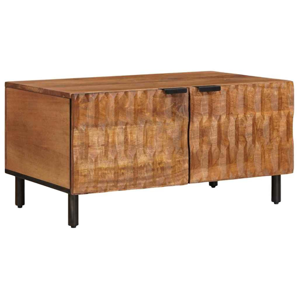 Produktbild för Kaffeebord Brun 80 x 50 x 40 cm Massivt mangoträ