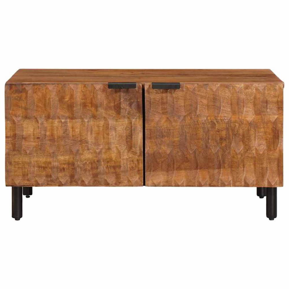 Produktbild för Kaffeebord Brun 80 x 50 x 40 cm Massivt mangoträ