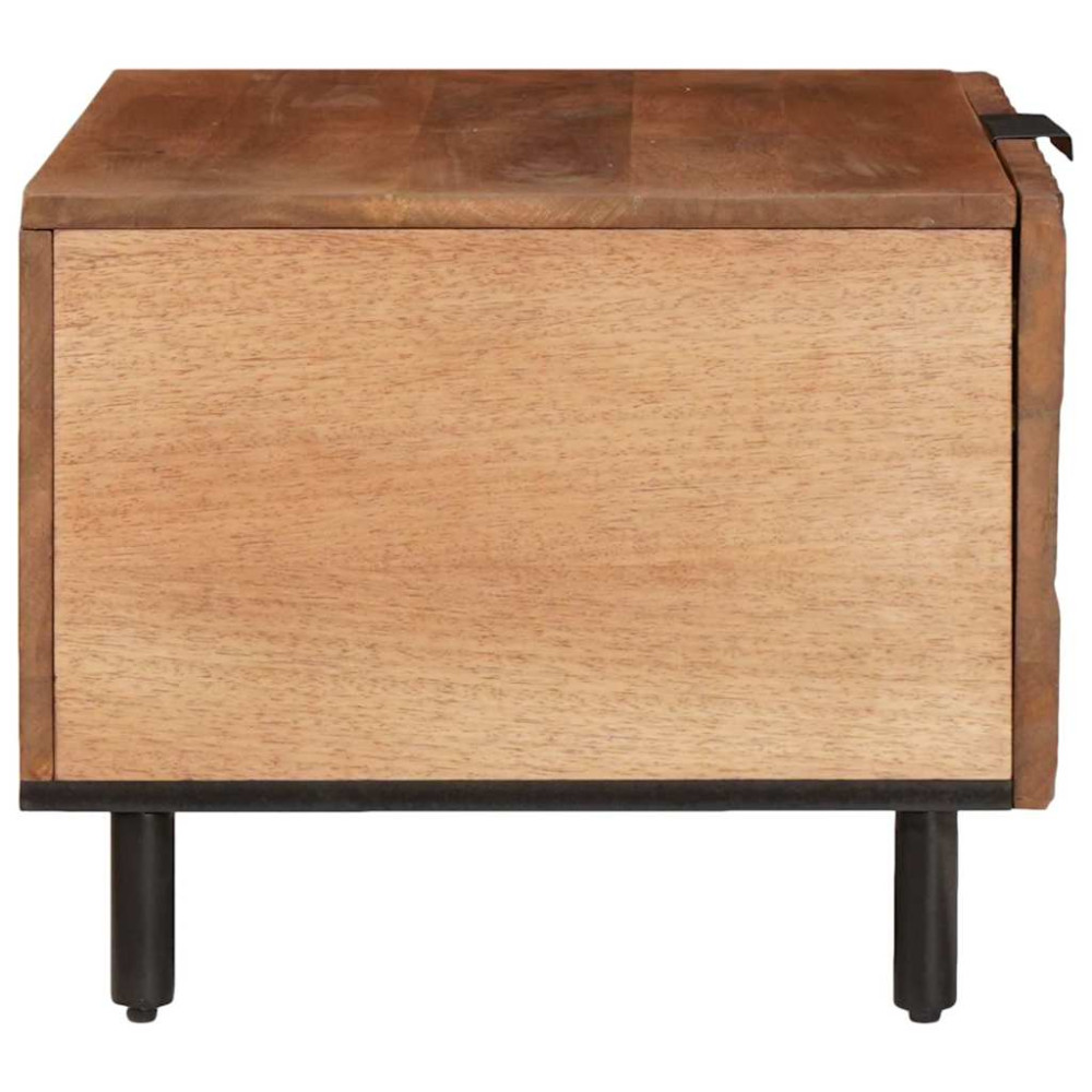 Produktbild för Kaffeebord Brun 80 x 50 x 40 cm Massivt mangoträ