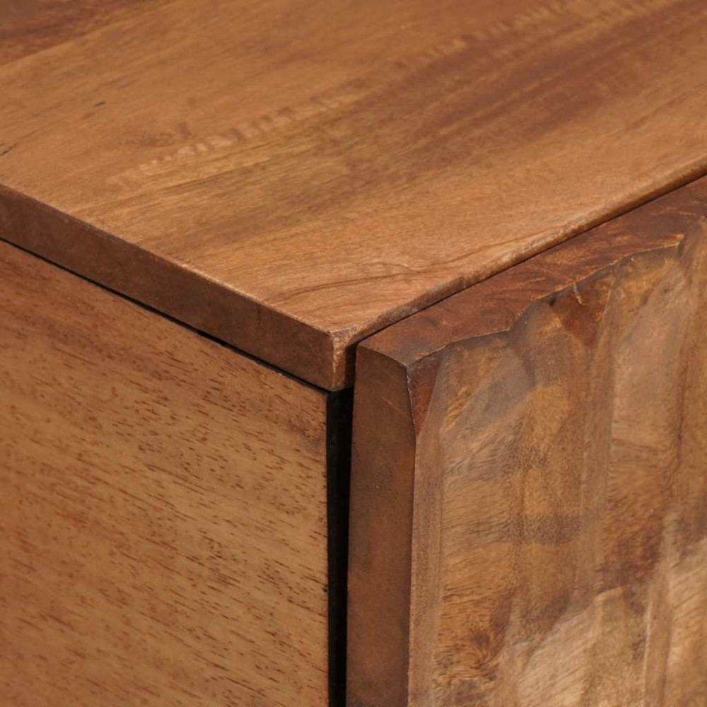 Produktbild för Kaffeebord Brun 80 x 50 x 40 cm Massivt mangoträ