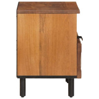 Produktbild för Nattduksbord 2 pcs Brun 40 x 33 x 46 cm Massivt mangoträ