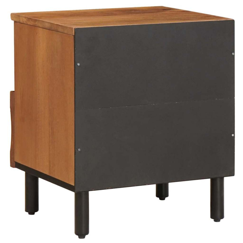 Produktbild för Nattduksbord 2 pcs Brun 40 x 33 x 46 cm Massivt mangoträ