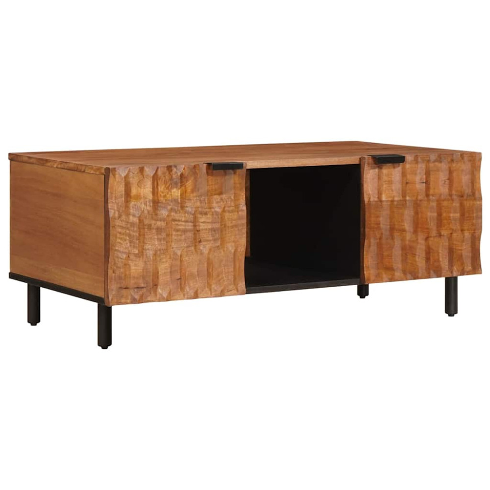 Produktbild för Kaffeebord Brun 100 x 54 x 40 cm Massivt mangoträ