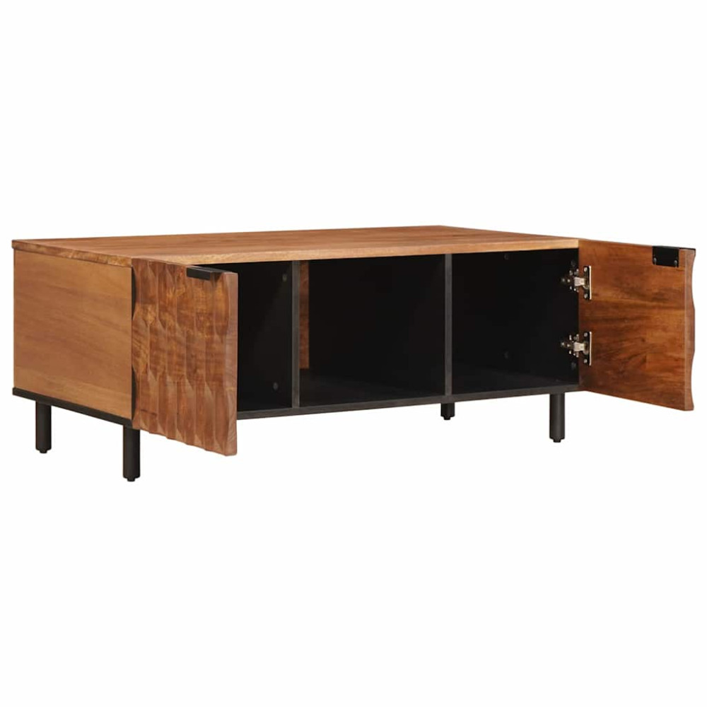 Produktbild för Kaffeebord Brun 100 x 54 x 40 cm Massivt mangoträ