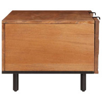 Produktbild för Kaffeebord Brun 100 x 54 x 40 cm Massivt mangoträ