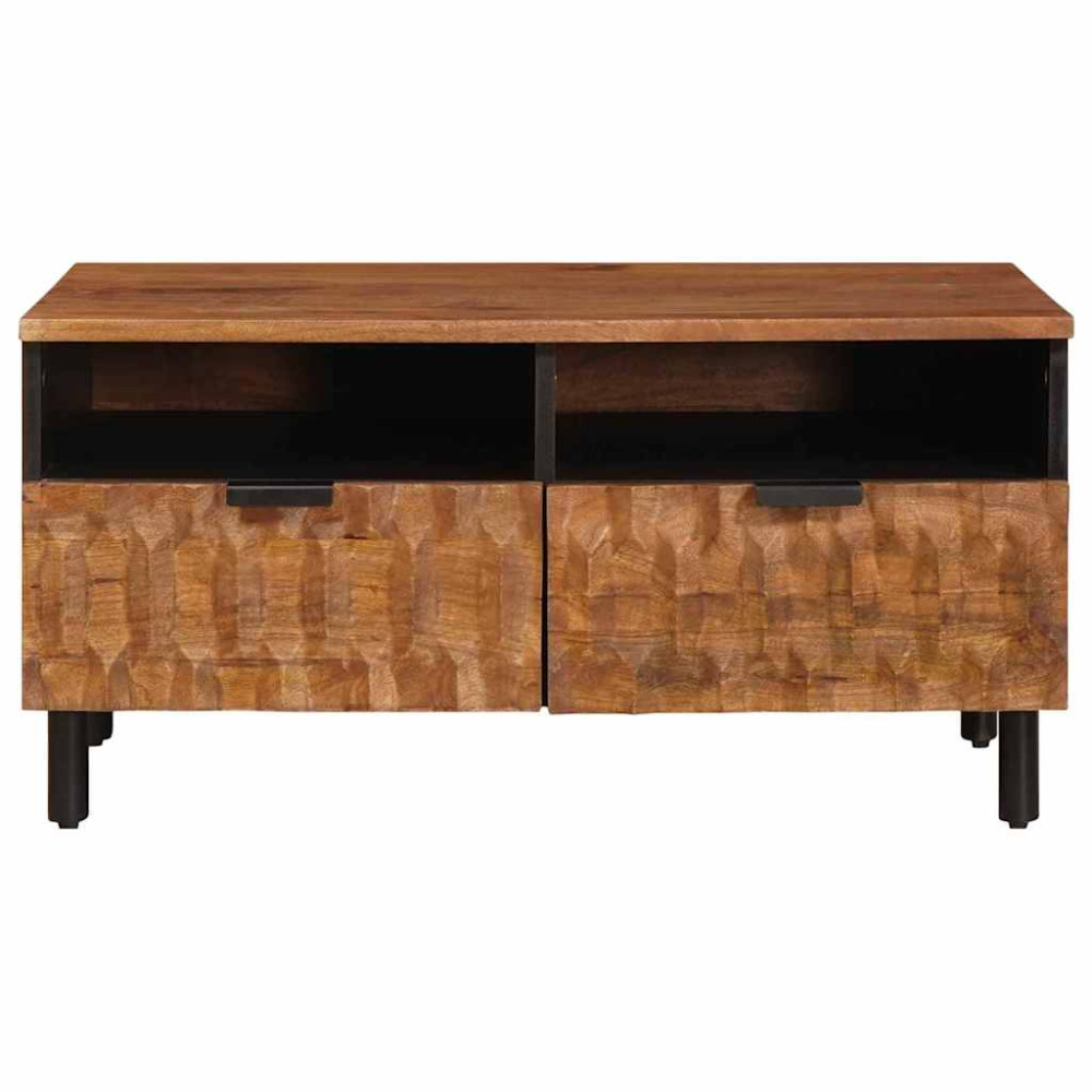 Produktbild för Kaffeebord med låda Brun 80 x 54 x 40 cm Massivt mangoträ