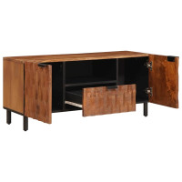 Produktbild för TV-skåp Acacia Brun Finish 105 x 33 x 46 cm Massivt mangoträ