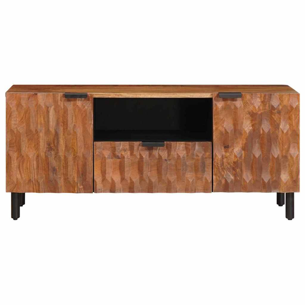 Produktbild för TV-skåp Acacia Brun Finish 105 x 33 x 46 cm Massivt mangoträ