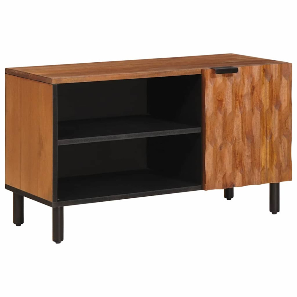 Produktbild för TV-skåp Acacia Brun Finish 80 x 33 x 46 cm Massivt mangoträ