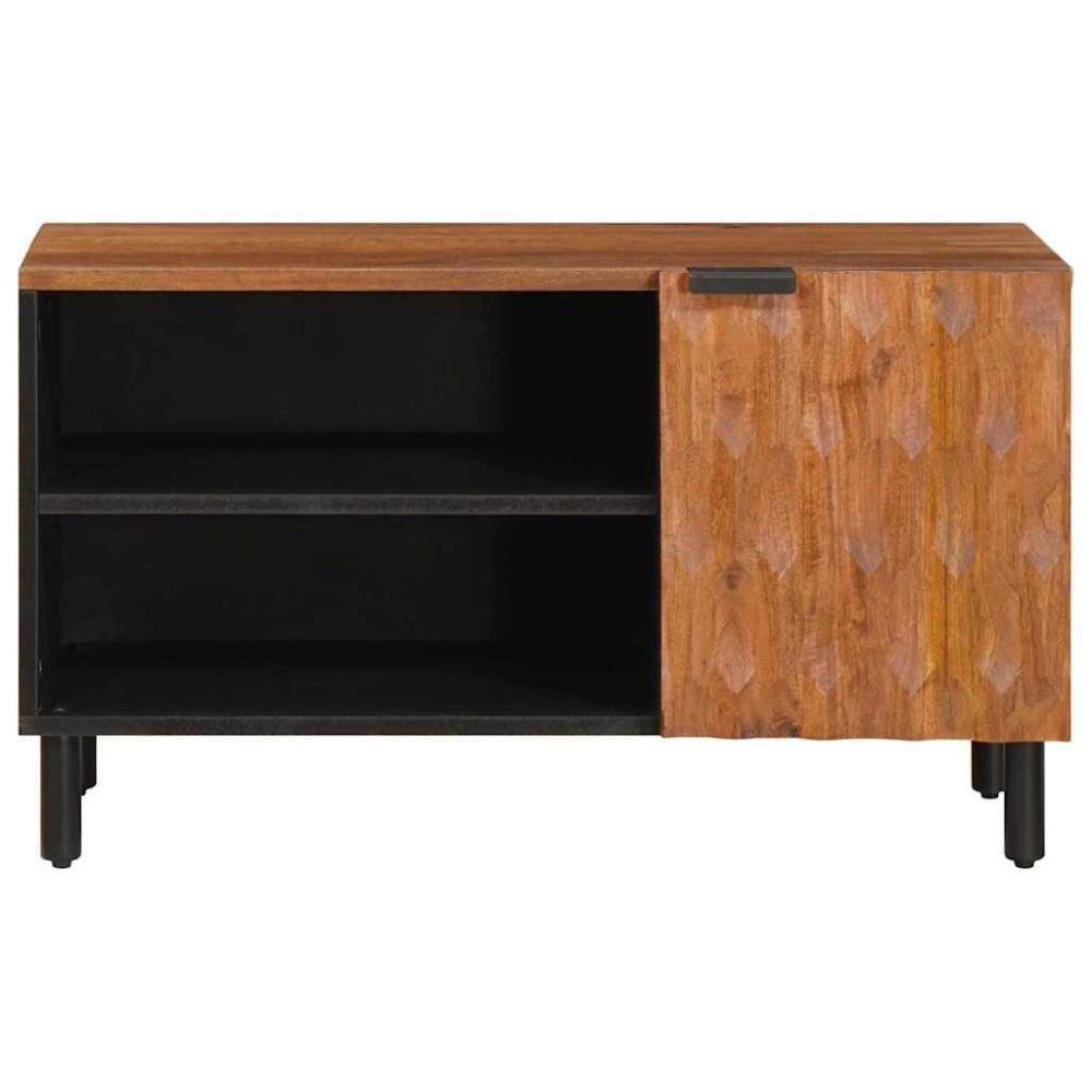 Produktbild för TV-skåp Acacia Brun Finish 80 x 33 x 46 cm Massivt mangoträ