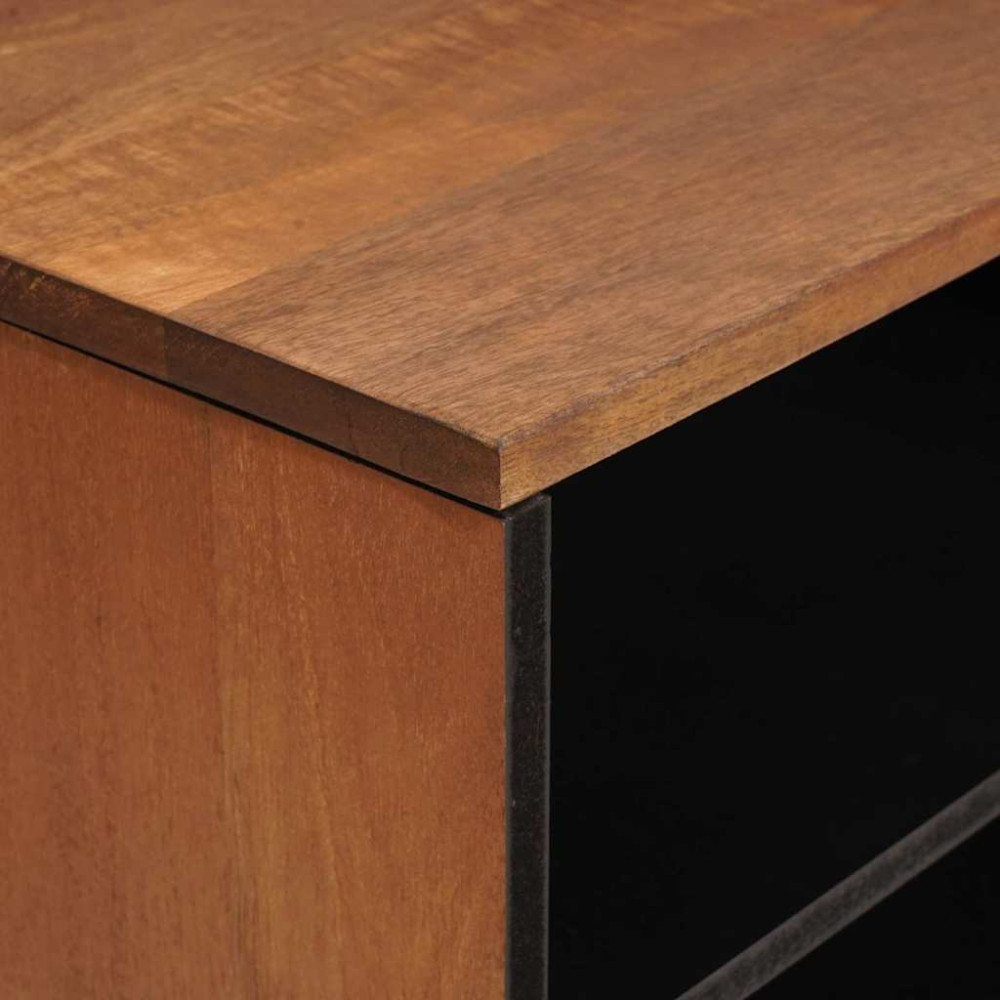 Produktbild för TV-skåp Acacia Brun Finish 80 x 33 x 46 cm Massivt mangoträ