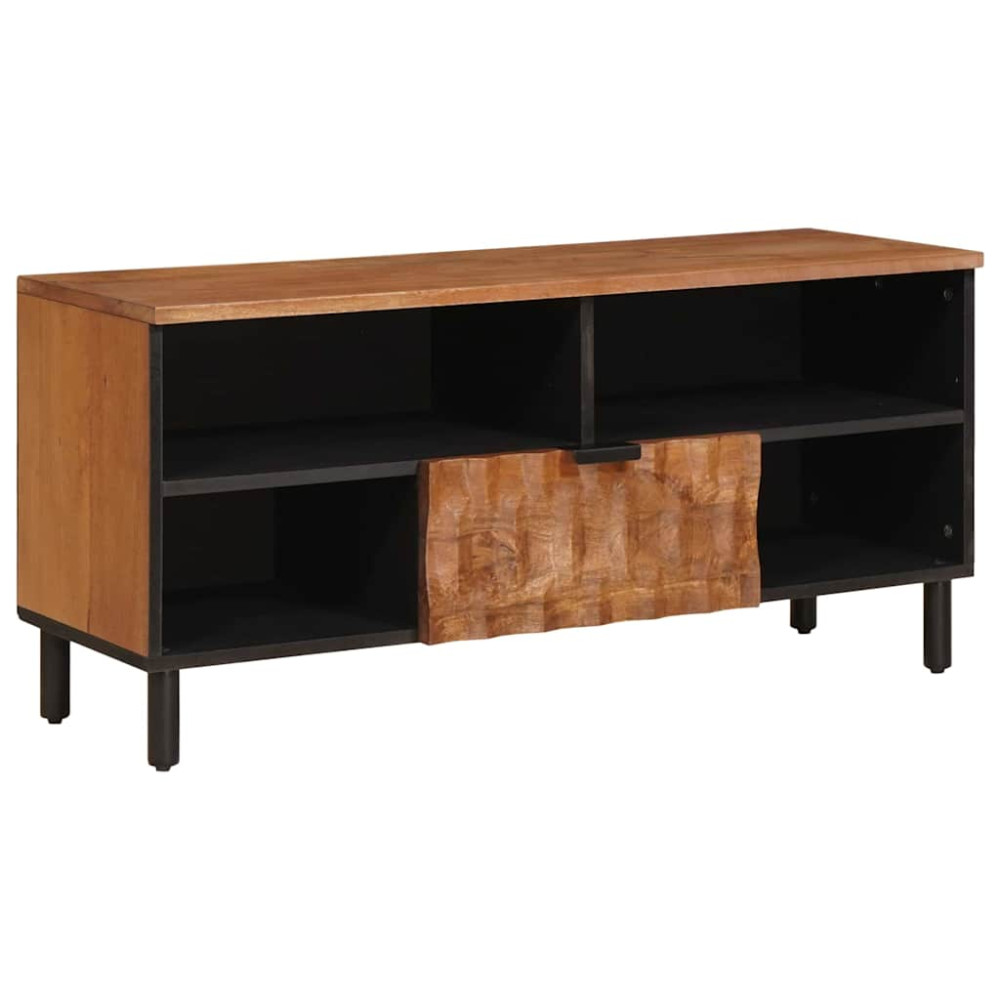 Produktbild för TV-skåp Acacia Brun Finish 100 x 33 x 46 cm Massivt mangoträ