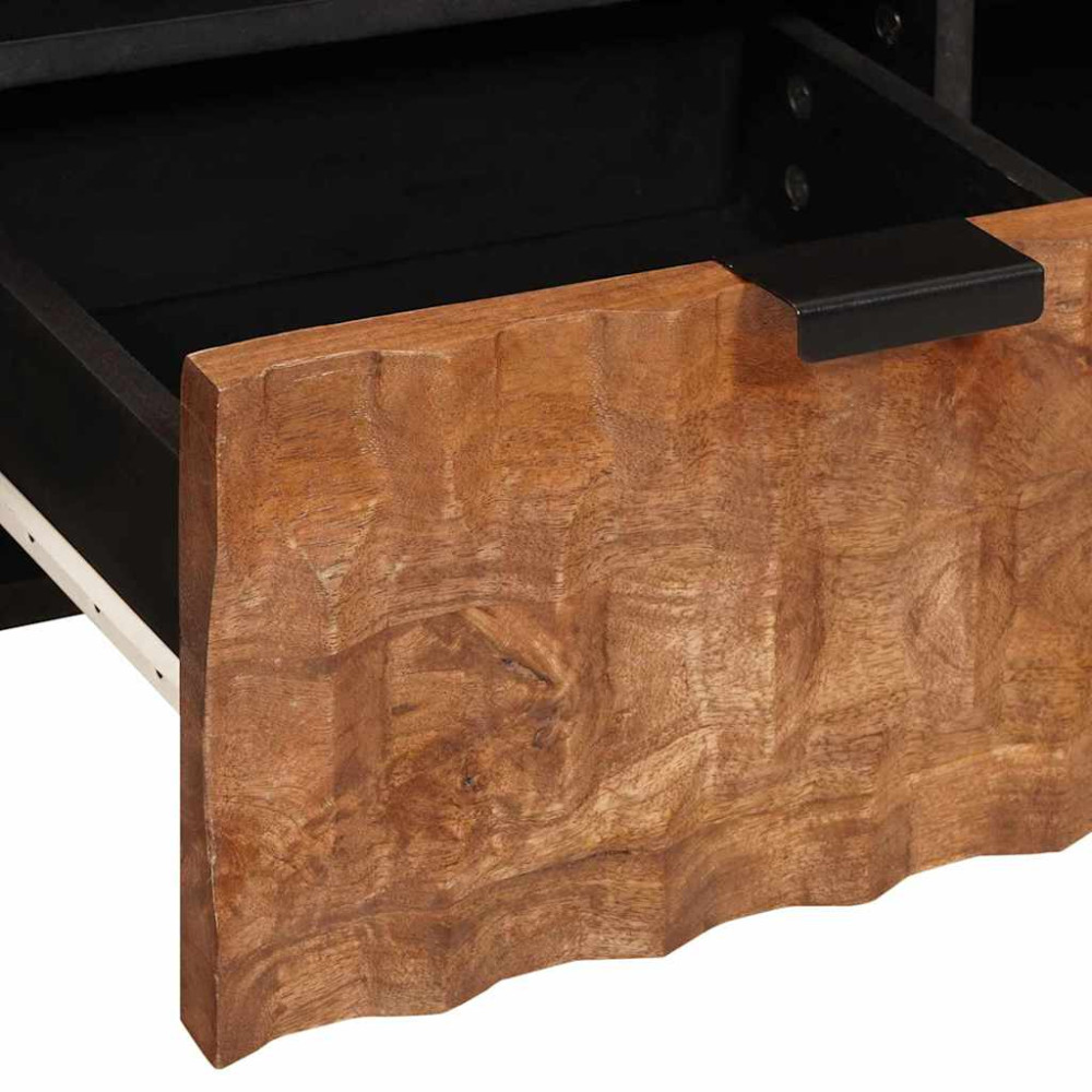 Produktbild för TV-skåp Acacia Brun Finish 100 x 33 x 46 cm Massivt mangoträ