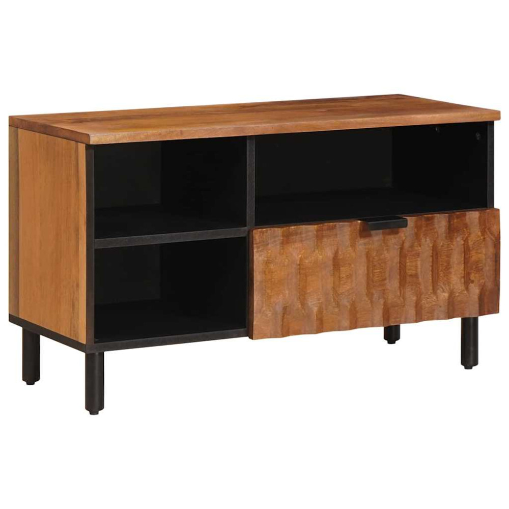 Produktbild för TV-skåp Acacia Brun Finish 80 x 33 x 46 cm Massivt mangoträ