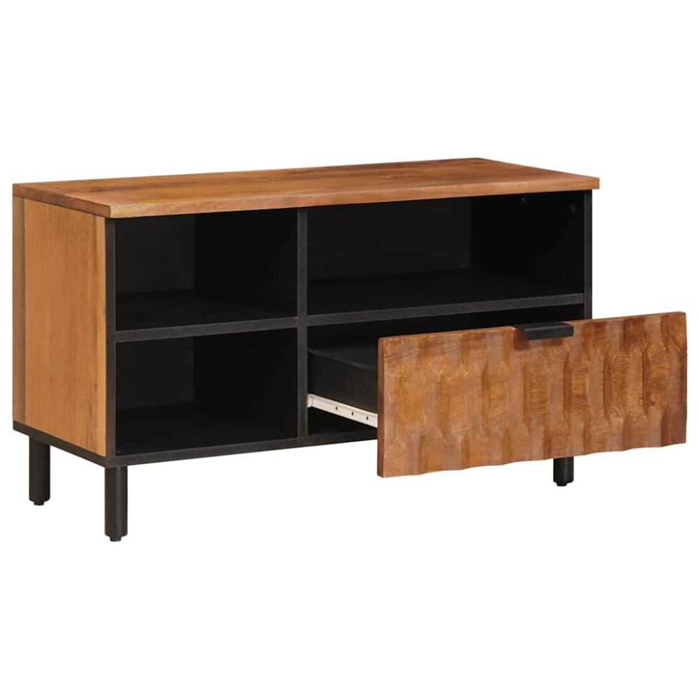 Produktbild för TV-skåp Acacia Brun Finish 80 x 33 x 46 cm Massivt mangoträ