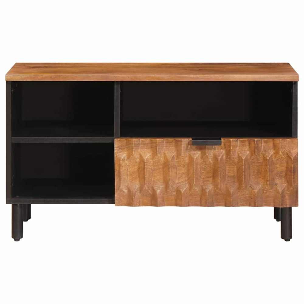 Produktbild för TV-skåp Acacia Brun Finish 80 x 33 x 46 cm Massivt mangoträ