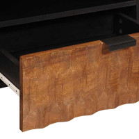 Produktbild för TV-skåp Acacia Brun Finish 80 x 33 x 46 cm Massivt mangoträ