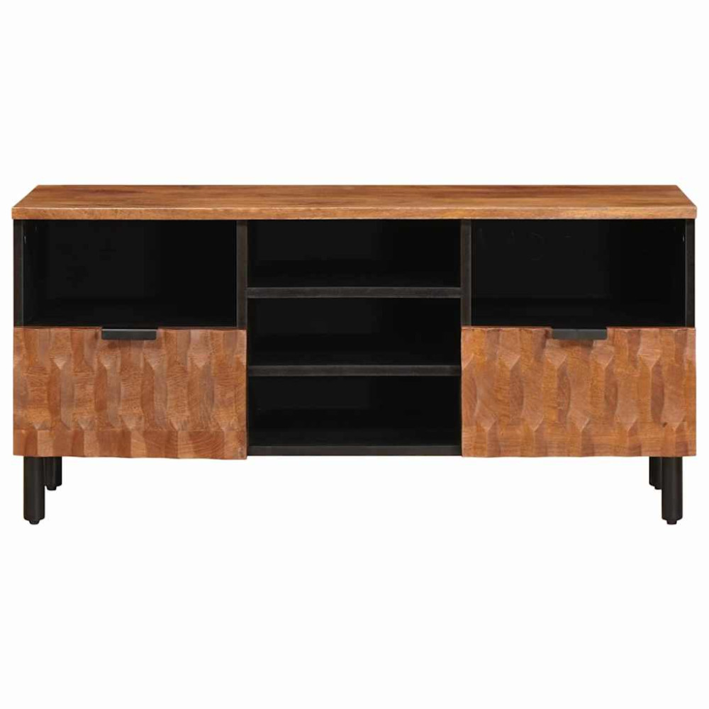 Produktbild för TV-skåp Acacia Brun Finish 100 x 33 x 46 cm Massivt mangoträ