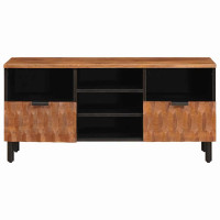 Produktbild för TV-skåp Acacia Brun Finish 100 x 33 x 46 cm Massivt mangoträ