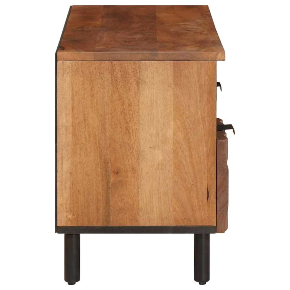 Produktbild för TV-skåp Acacia Brun Finish 100 x 33 x 46 cm Massivt mangoträ