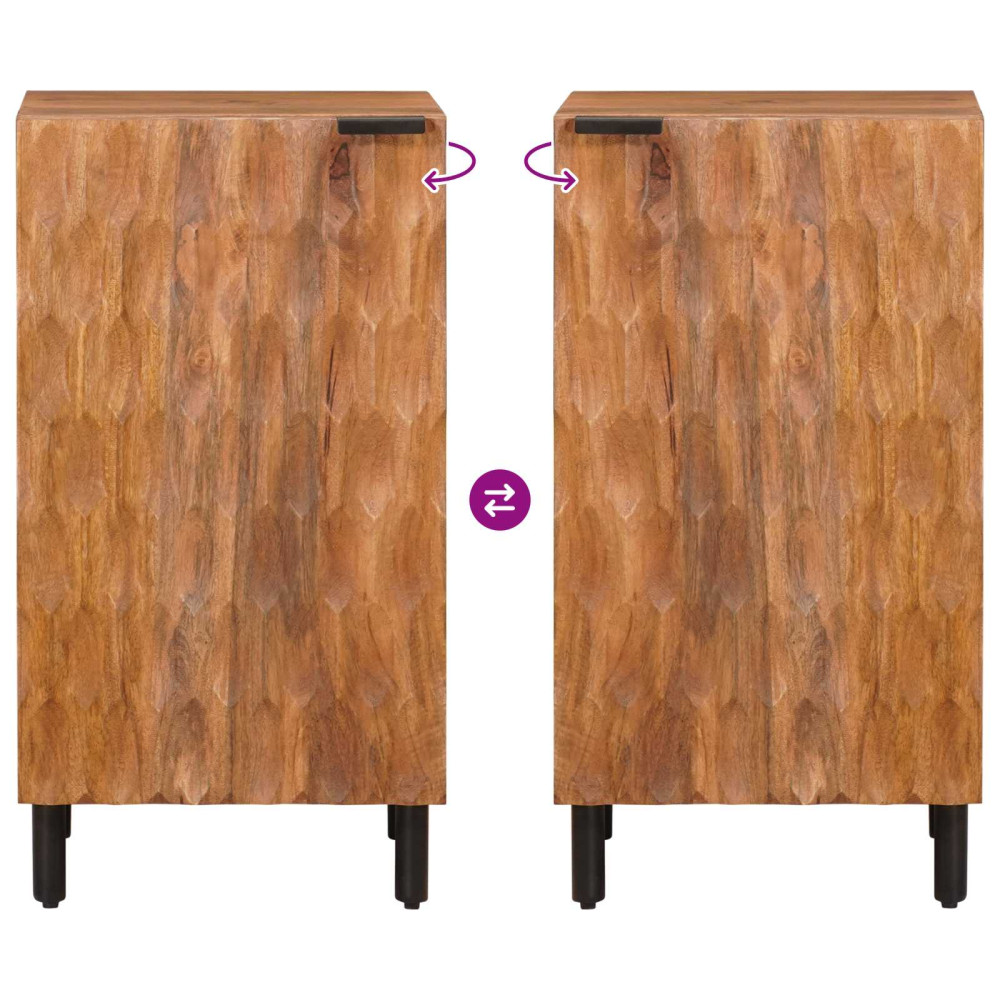 Produktbild för Sideboard Acacia Brun Finish 40 x 33 x 75 cm Massivt mangoträ
