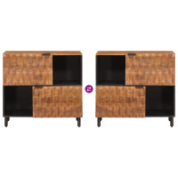 Produktbild för Sideboard Acacia Brun Finish 80 x 33 x 75 cm Massivt mangoträ
