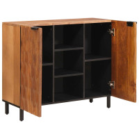 Produktbild för Sideboard Acacia Brun Finish 90 x 33 x 75 cm Massivt mangoträ
