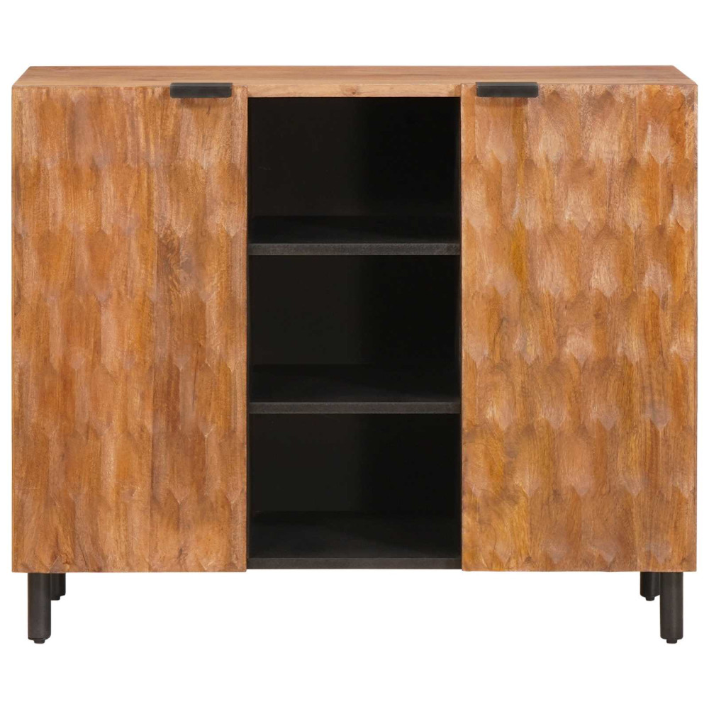 Produktbild för Sideboard Acacia Brun Finish 90 x 33 x 75 cm Massivt mangoträ