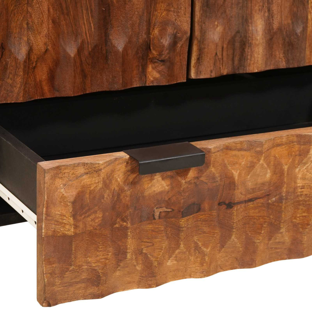Produktbild för Skåp Acacia Brun Finish 60 x 33 x 100 cm Massivt mangoträ