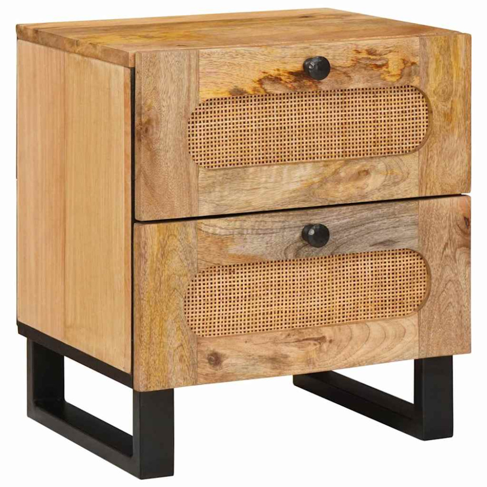 Produktbild för Nattduksbord Naturfärg 40 x 33 x 46 cm Massivt mangoträ