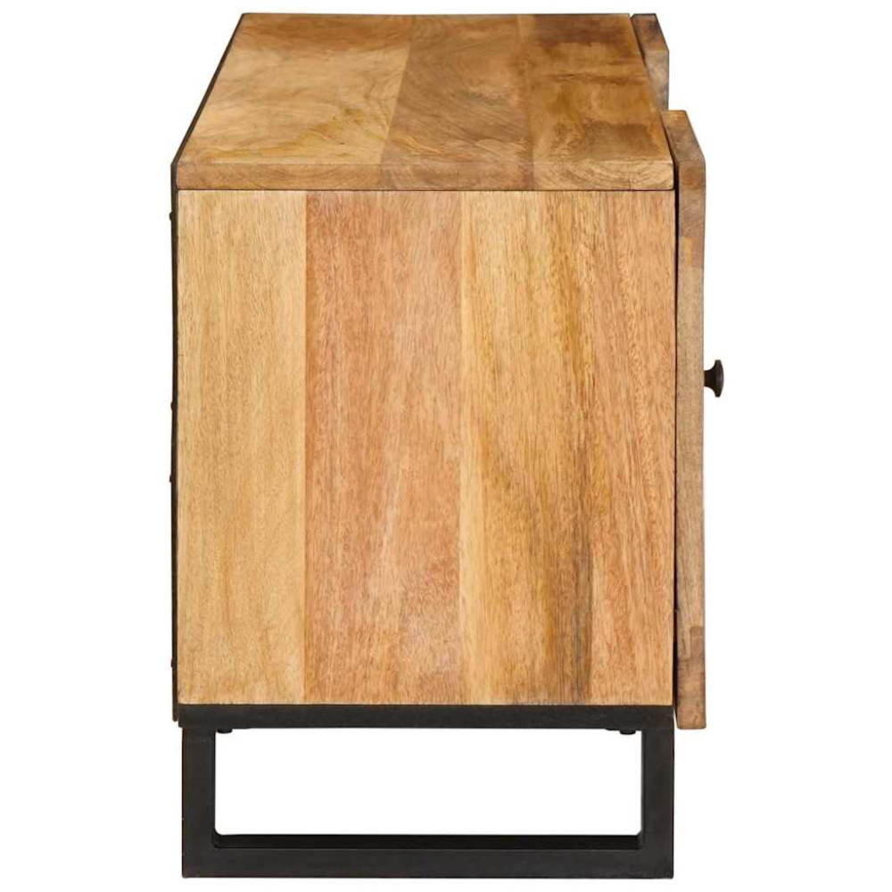 Produktbild för TV-skåp med hylla Brun 105 x 33 x 46 cm Massivt mangoträ