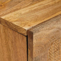 Produktbild för TV-skåp med hylla Brun 105 x 33 x 46 cm Massivt mangoträ
