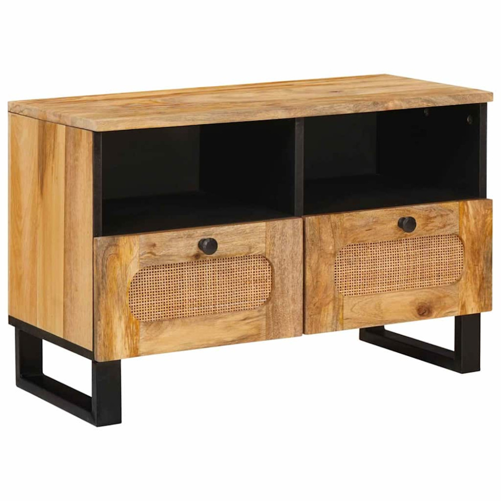 Produktbild för TV-skåp med låda Brun 70 x 33 x 46 cm Massivt mangoträ