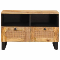 Produktbild för TV-skåp med låda Brun 70 x 33 x 46 cm Massivt mangoträ