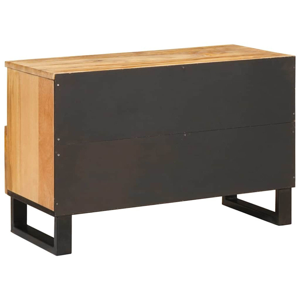 Produktbild för TV-skåp med låda Brun 70 x 33 x 46 cm Massivt mangoträ