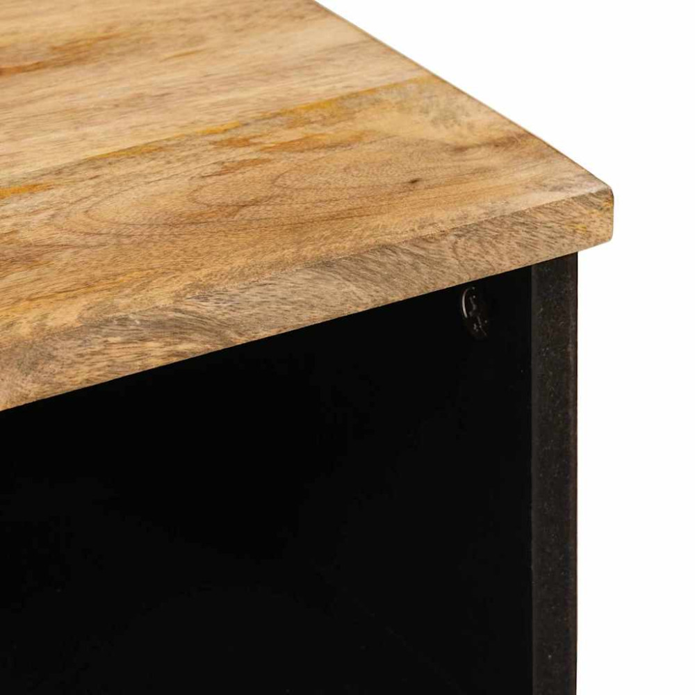Produktbild för TV-skåp med låda Brun 70 x 33 x 46 cm Massivt mangoträ