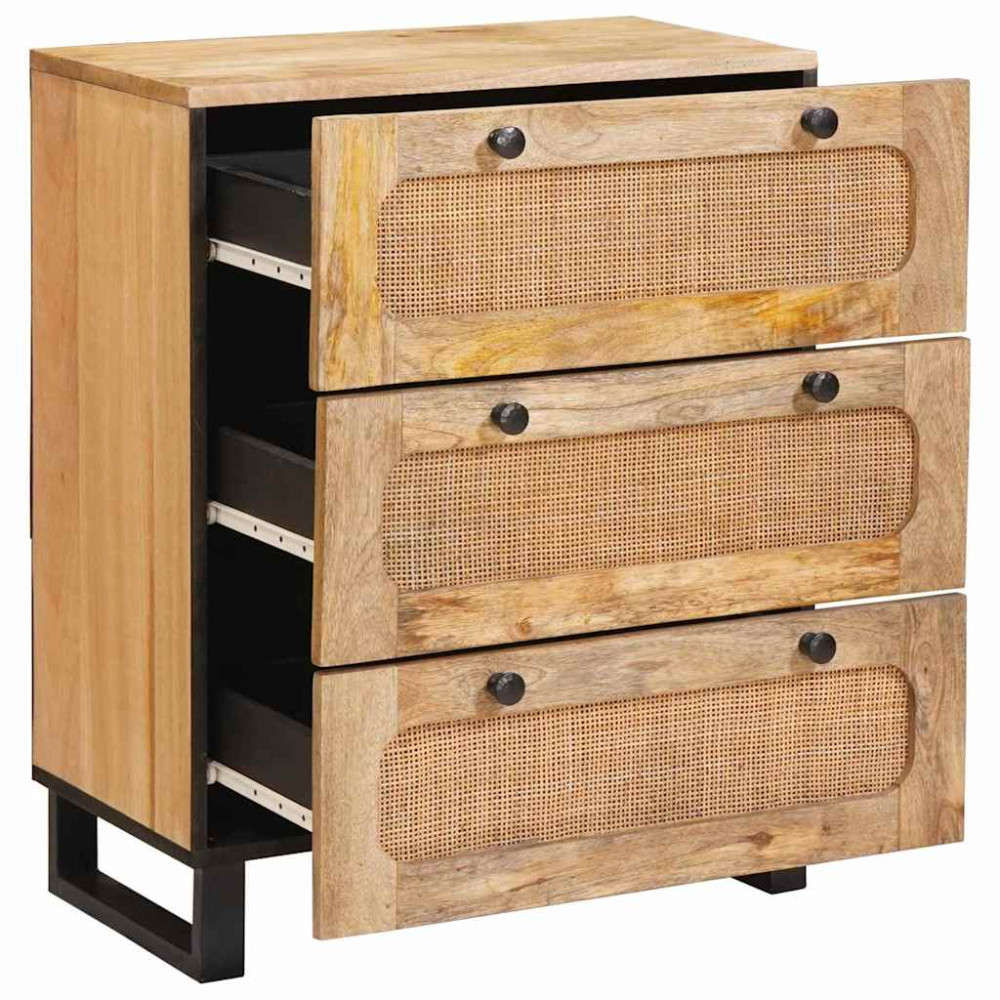 Produktbild för Sideboard Brun 60 x 33 x 75 cm Massivt mangoträ