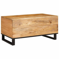 Produktbild för Kaffeebord Naturfärg 80 x 50 x 40 cm Massivt mangoträ