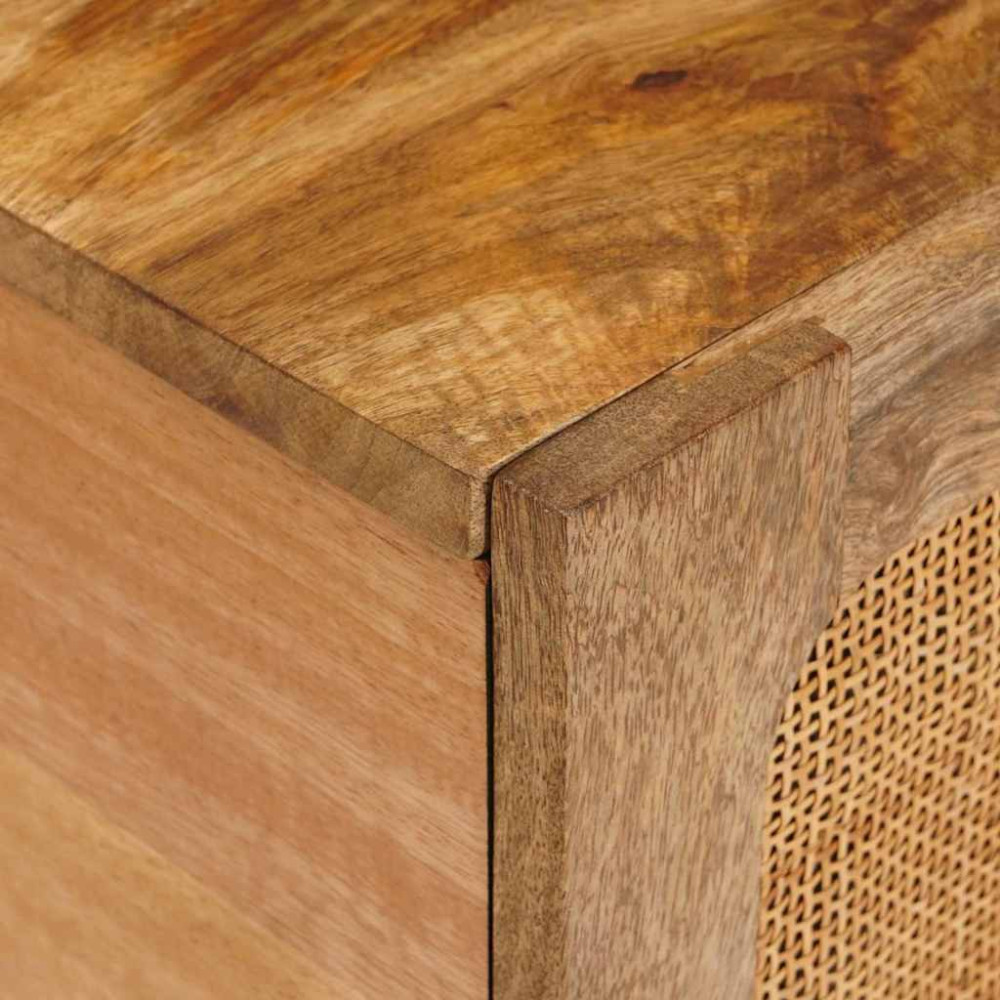 Produktbild för Kaffeebord Naturfärg 80 x 50 x 40 cm Massivt mangoträ