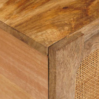 Produktbild för Kaffeebord Naturfärg 80 x 50 x 40 cm Massivt mangoträ