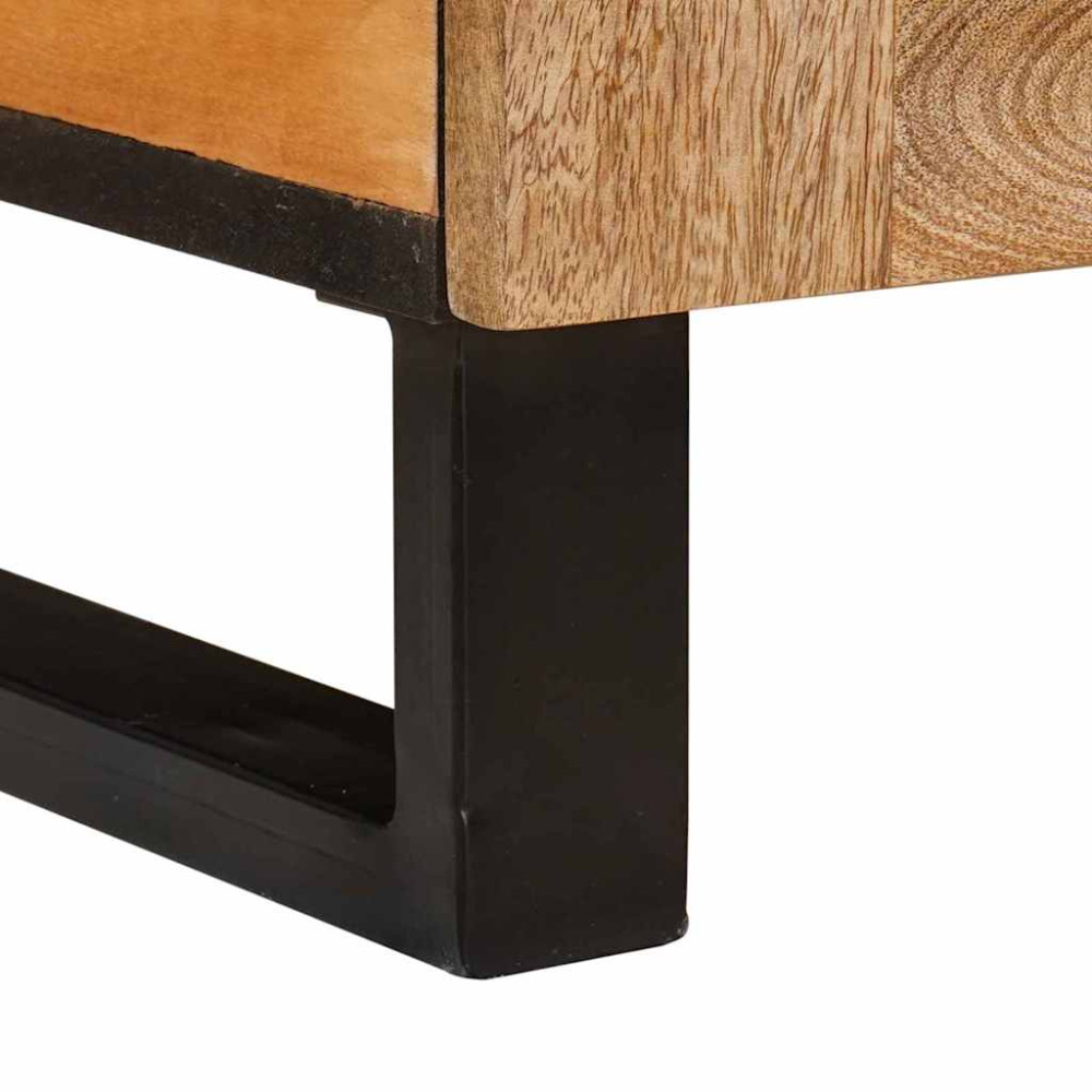 Produktbild för Kaffeebord Naturfärg 80 x 50 x 40 cm Massivt mangoträ