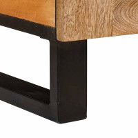 Produktbild för Kaffeebord Naturfärg 80 x 50 x 40 cm Massivt mangoträ