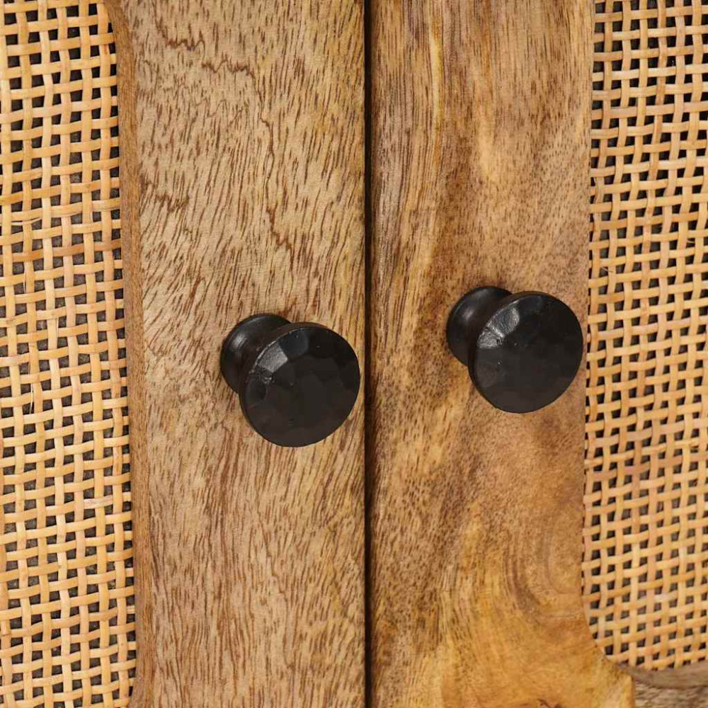 Produktbild för Kaffeebord Naturfärg 80 x 50 x 40 cm Massivt mangoträ