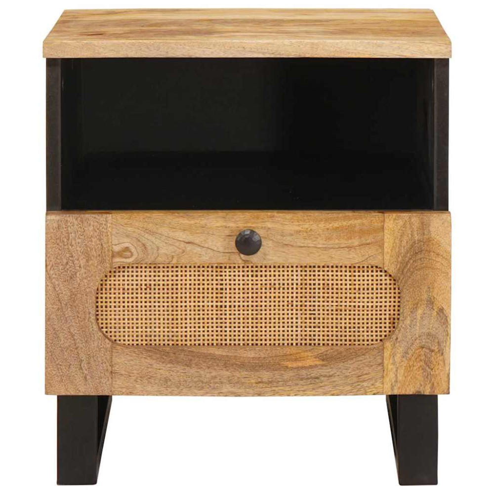 Produktbild för Nattduksbord Naturfärg 40 x 33 x 46 cm Massivt mangoträ