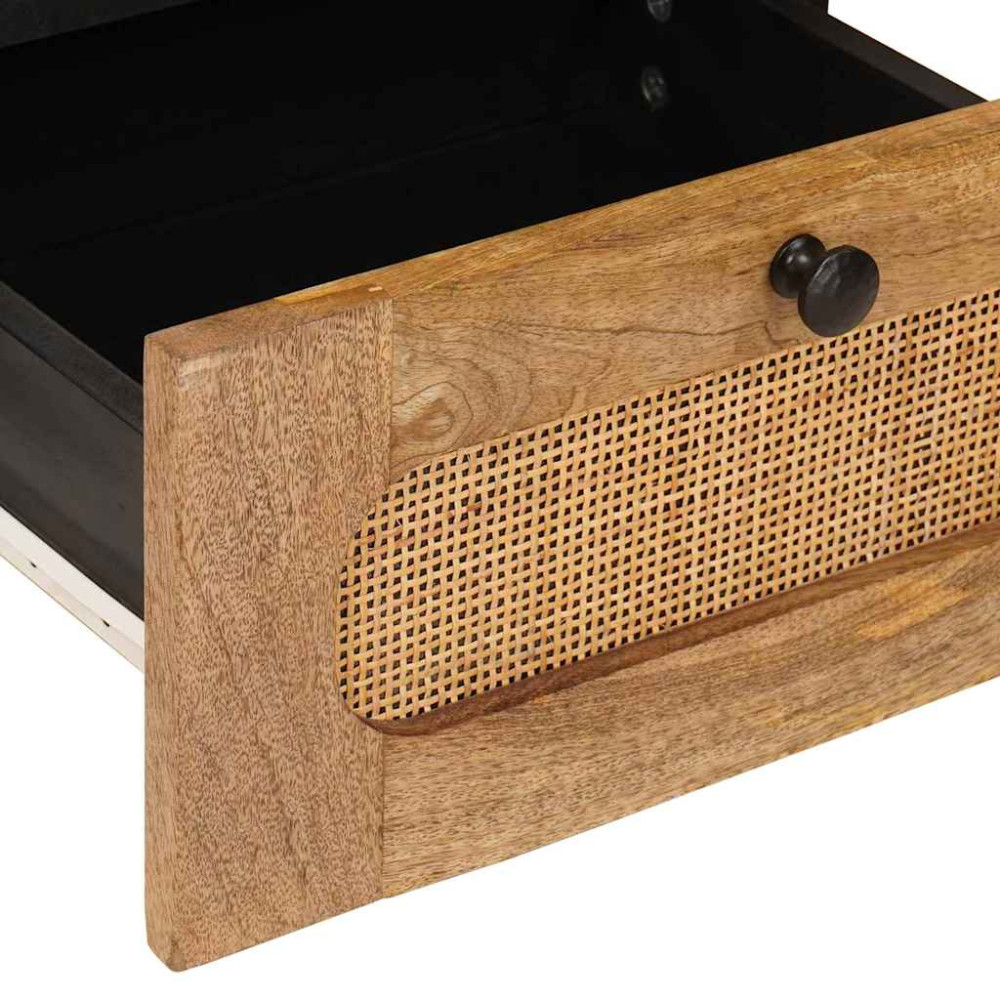 Produktbild för Nattduksbord Naturfärg 40 x 33 x 46 cm Massivt mangoträ