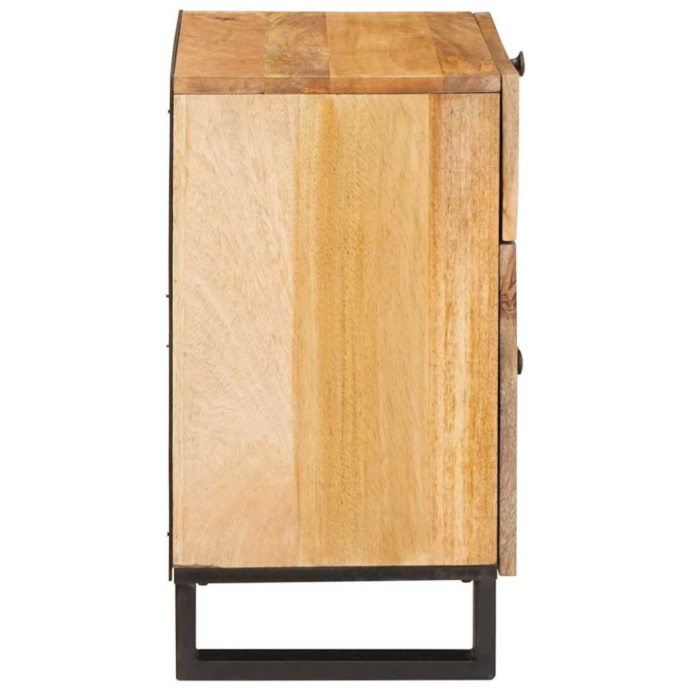 Produktbild för Nattduksbord Naturfärg 50 x 33 x 60 cm Massivt mangoträ