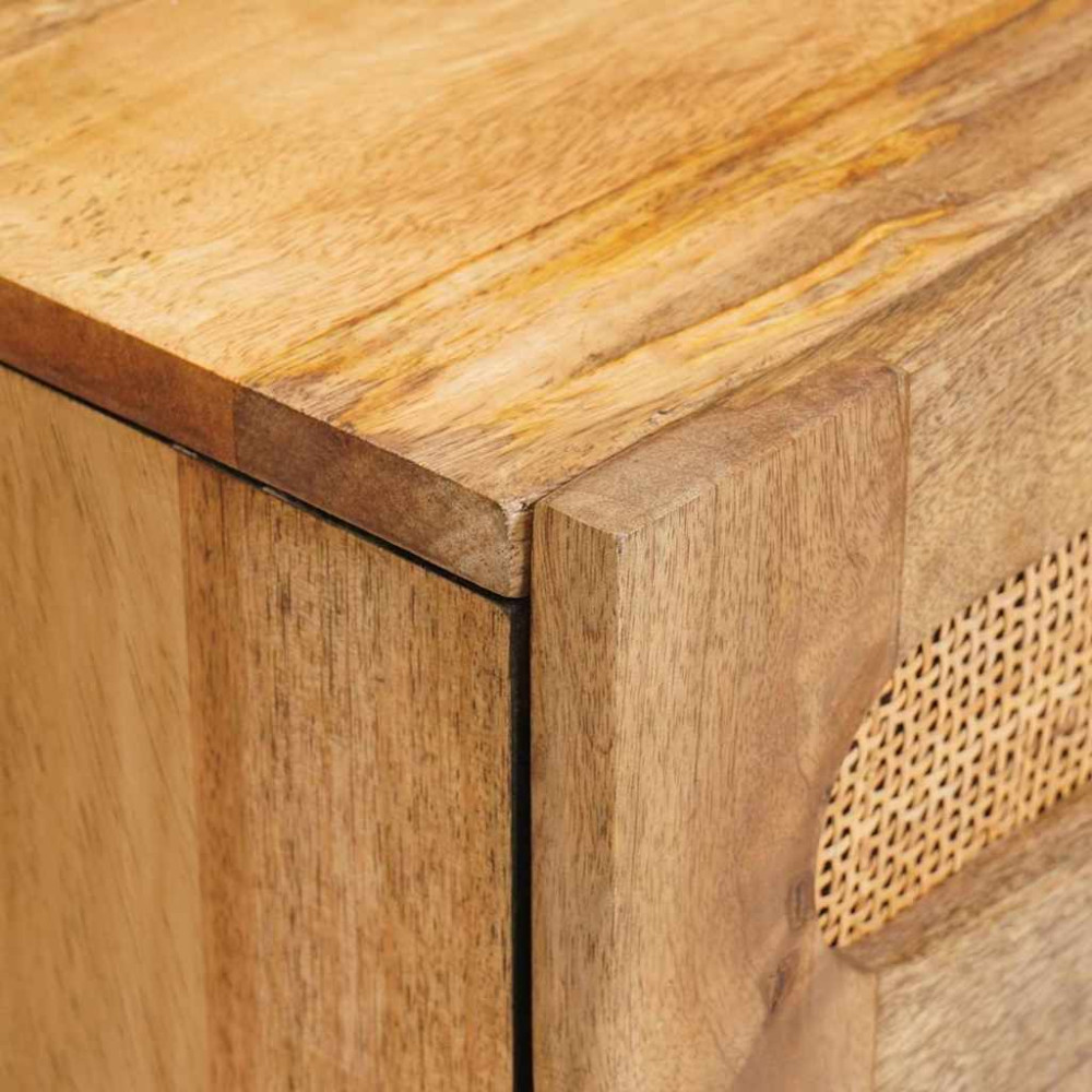 Produktbild för Nattduksbord Naturfärg 50 x 33 x 60 cm Massivt mangoträ