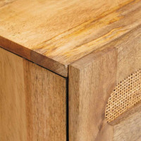 Produktbild för Nattduksbord Naturfärg 50 x 33 x 60 cm Massivt mangoträ